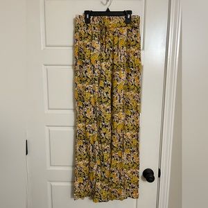 Urban Outfitters Carmen Wide Leg Flower Print Drawstring Pants